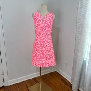Lilly Pulitzer Fiesta Pink Percy Shift Dress Textured Jacquard Preppy Women 4